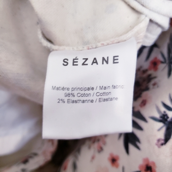 Sezane Giulia Lace Up Trapeze Shift Dress in Printed Flowers, Size 38 - Picture 8 of 10